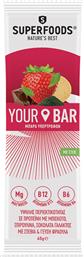 Superfoods Your Bar Μπάρα Πρωτεΐνης με Γεύση Φράουλα 45gr