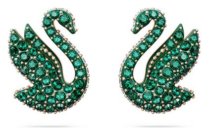 Swarovski Iconic Swan Γυναικεία Σκουλαρίκια Επιχρυσωμένα με Πέτρες