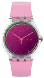 Swatch Polarose Ρολόι με Ροζ Καουτσούκ Λουράκι από το Eleftheriou Online