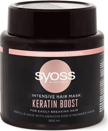Syoss Keratin Boost Μάσκα Μαλλιών για Ενδυνάμωση 500ml από το Pharm24