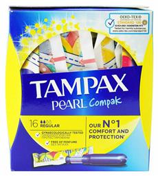 Tampax Ταμπόν Compak Pearl με Απλικατέρ για Κανονική Ροή 16τμχ