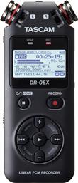 Tascam DR-05X Stereo Ψηφιακός Φορητός Εγγραφέας Μπαταρίας για Εγγραφή σε Κάρτα Μνήμης με Διάρκεια Εγγραφής 17 Ώρες και Τροφοδοσία USB από το e-shop