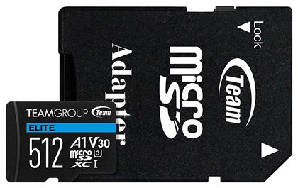 TeamGroup Elite microSDXC 512GB Class 10 U3 V30 A1 UHS-I με αντάπτορα