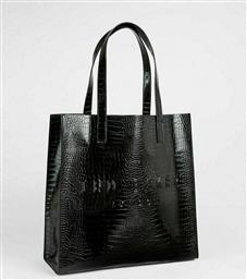Ted Baker Croccon Γυναικεία Τσάντα Shopper Ώμου Μαύρη από το Brandbags