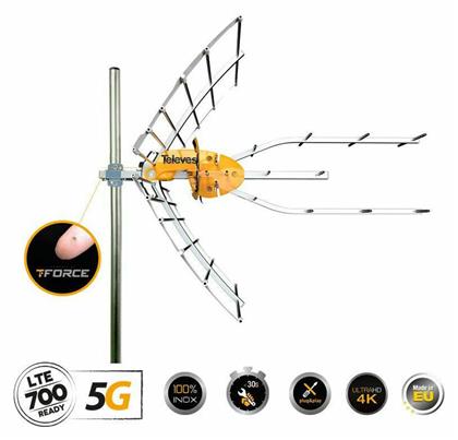 Televes Ellipse UHF LTE790 (21-60) Εξωτερική Κεραία Τηλεόρασης (δεν Απαιτεί Τροφοδοσία)