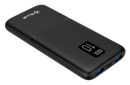 Tellur PD102 Power Bank 10000mAh 22.5W με 2 Θύρες USB-A και Θύρα USB-C Quick Charge 3.0 Μαύρο