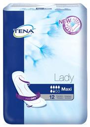 Tena Lady Maxi Γυναικείες Σερβιέτες Ακράτειας Κανονικής Ροής 5.5 Σταγόνες 12τμχ