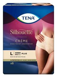 Tena Silhouette Plus Εσώρουχα Ακράτειας XLarge σε Μπεζ χρώμα 8τμχ