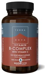 TerraNova B-Complex with Vitamin C Βιταμίνη για τα Μαλλιά & τo Δέρμα 540mg 100 φυτικές κάψουλες