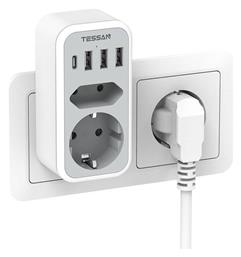 Tessan Πολύπριζο 4 Θέσεων με 3 USB-A και 1 USB-C