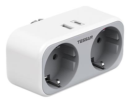 Tessan Πολύπριζο Ασφαλείας 2 Θέσεων με 1 USB-A, 1 USB-C και Καλώδιο 4m