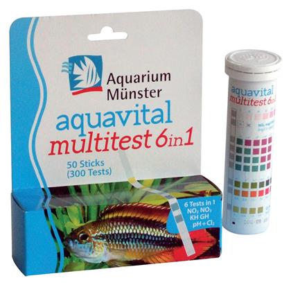 TΕΣΤ ΝΕΡΟY AQUARIUM MUNSTER AQUAVITAL MULTITEST 6 IN 1, 50 STRIPS