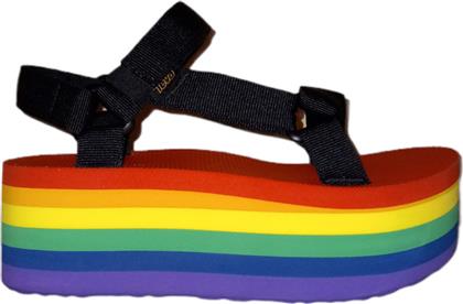 Teva Universal Rainbow Pride Γυναικεία Σανδάλια Sporty Flatforms σε Μαύρο Χρώμα από το Plus4u