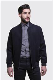 The Bostonians ανδρικό μάλλινο jacket σε στυλ bomber - W00040 - Μπλε Σκούρο από το Notos