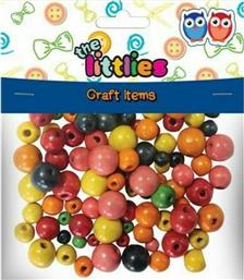The Littlies Χάντρες Ξύλινες Πολύχρωμες 8-16mm 150τμχ από το Moustakas Toys