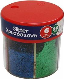 The Littlies Χρυσόσκονη Glitter Πολύχρωμη σε Αλατιέρα 50gr Σετ 6τμχ