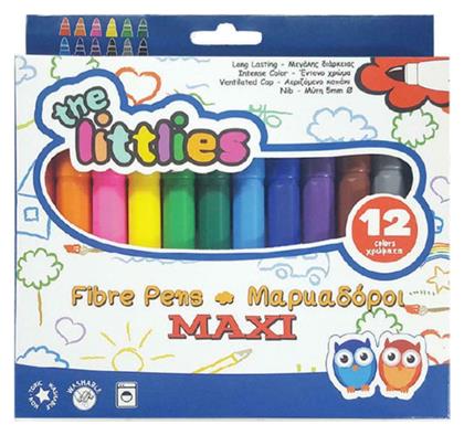 The Littlies Fibre Pens Πλενόμενοι Μαρκαδόροι Ζωγραφικής Χονδροί σε 24 Χρώματα