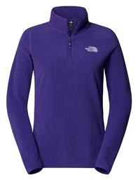 The North Face 100 Glacier 1/4 Χειμερινή Γυναικεία Fleece Μπλούζα Μακρυμάνικη με Φερμουάρ Μωβ