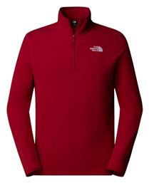 The North Face M 100 Glacier Ανδρική Ζακέτα με Φερμουάρ Garnet Red