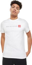 The North Face Never Stop Exploring Ανδρικό T-shirt Λευκό με Λογότυπο από το Altershops
