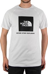 The North Face Raglan Ανδρικό T-shirt Λευκό με Λογότυπο