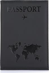 Θήκη Διαβατηρίου Brandbags Travel Collection World Map Μαύρο