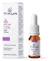 Tikun Any Time Έλαιο Κάνναβης σε Σταγόνες με Γεύση Citrus 10ml