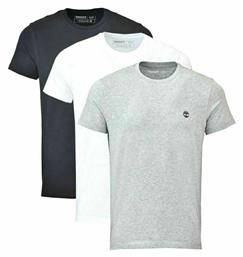 Timberland 3 Pack Ανδρικό T-shirt Κοντομάνικο Black / White / Grey από το Notos