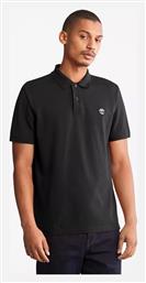 Timberland Ανδρικό T-shirt Κοντομάνικο Polo Μαύρο από το Plus4u