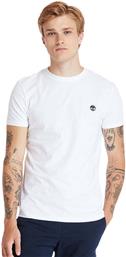 Timberland Dun River Ανδρικό T-shirt Κοντομάνικο Λευκό από το Favela