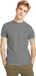 Timberland Dun River Crew Ανδρικό T-shirt Κοντομάνικο Γκρι