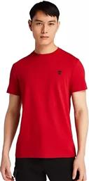 Timberland Dunstan River Ανδρικό T-shirt Κόκκινο Μονόχρωμο