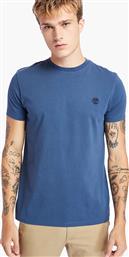 Timberland Dunstan River Ανδρικό T-shirt Κοντομάνικο Μπλε