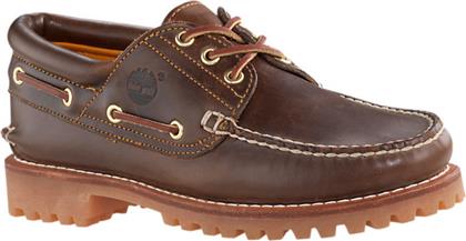Timberland Icon 3 Eye Classic Handsewn Δερμάτινα Ανδρικά Boat Shoes Cogniac από το Cosmos Sport