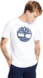 Timberland K-R Brand Tree Ανδρικό T-shirt Κοντομάνικο Λευκό
