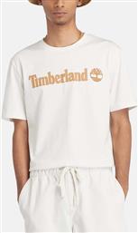Timberland Kennebec River Linear Ανδρικό T-shirt Κοντομάνικο Natural από το Favela