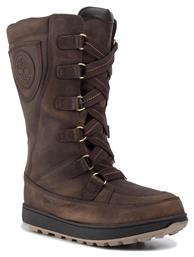 Timberland Mukluk 8 in Waterproof Boot Παιδικές Μπότες Χιονιού με Κορδόνια Καφέ