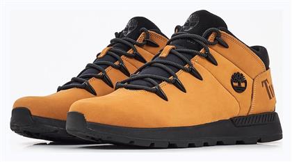 Timberland Sprint Trekker Mid Δερμάτινα Κίτρινα Ανδρικά Μποτάκια