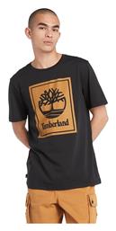 Timberland Stack Ανδρικό T-shirt Κοντομάνικο Μαύρο από το Outletcenter