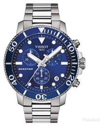 Tissot Seastar 1000 Ρολόι Μπαταρίας με Μεταλλικό Μπρασελέ από το Eleftheriou Online