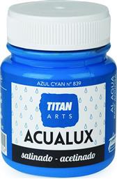 Titan Acualux Χρώμα Νερού Μεταλλικών Αποχρώσεων Azul Cyan 839 100ml