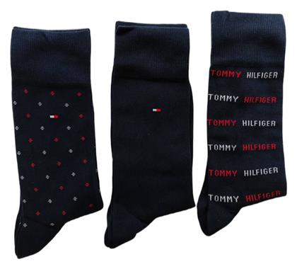 Tommy Hilfiger Ανδρικές Μονόχρωμες Κάλτσες Μπλε 3Pack