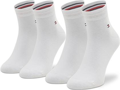 Tommy Hilfiger Ανδρικές Μονόχρωμες Κάλτσες Λευκές 2Pack από το Epapoutsia
