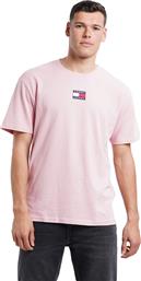 Tommy Hilfiger Ανδρικό T-shirt Broadway Pink με Λογότυπο