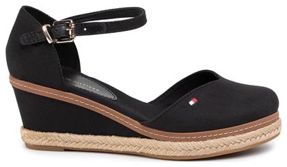 Tommy Hilfiger Basic Close Toe Mid Καλοκαιρινές Γυναικείες Πλατφόρμες σε Στυλ Εσπαντρίγιας