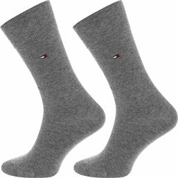 Tommy Hilfiger Classic Ανδρικές Μονόχρωμες Κάλτσες Grey Melange 2Pack από το MybrandShoes