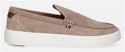 Tommy Hilfiger Δερμάτινα Ανδρικά Slip-On Μπεζ από το Wizzy