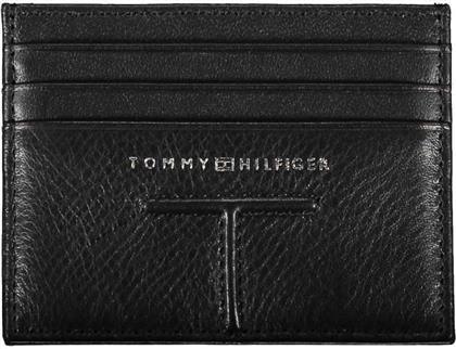 Tommy Hilfiger Δερμάτινο Ανδρικό Πορτοφόλι Καρτών Μαύρο