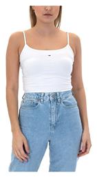 Tommy Hilfiger Essential Γυναικείο Crop Top Βαμβακερό με Τιράντες ΛΕΥΚΟ από το Modivo