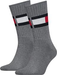 Tommy Hilfiger Flag Ανδρικές Κάλτσες Middle Grey Melange 481985001-758